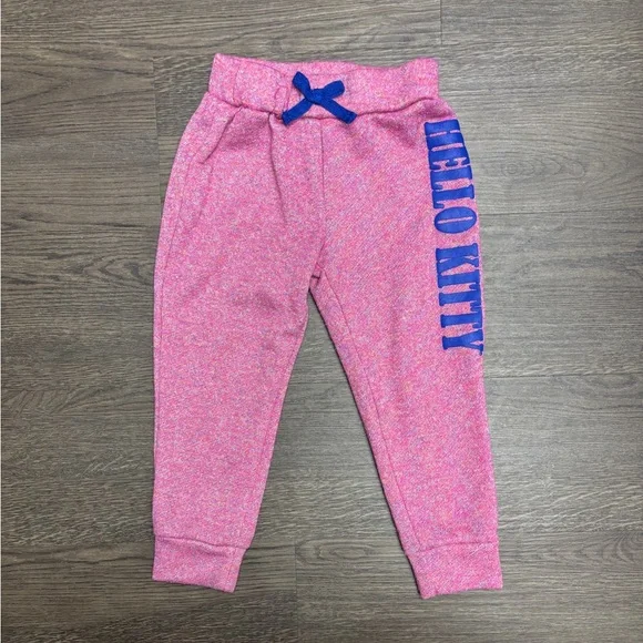 Hello Kitty 3T Pink Sparkle Matching Set Knit Fabric w Full Zip Hoodie, GUC. - Picture 6 of 11